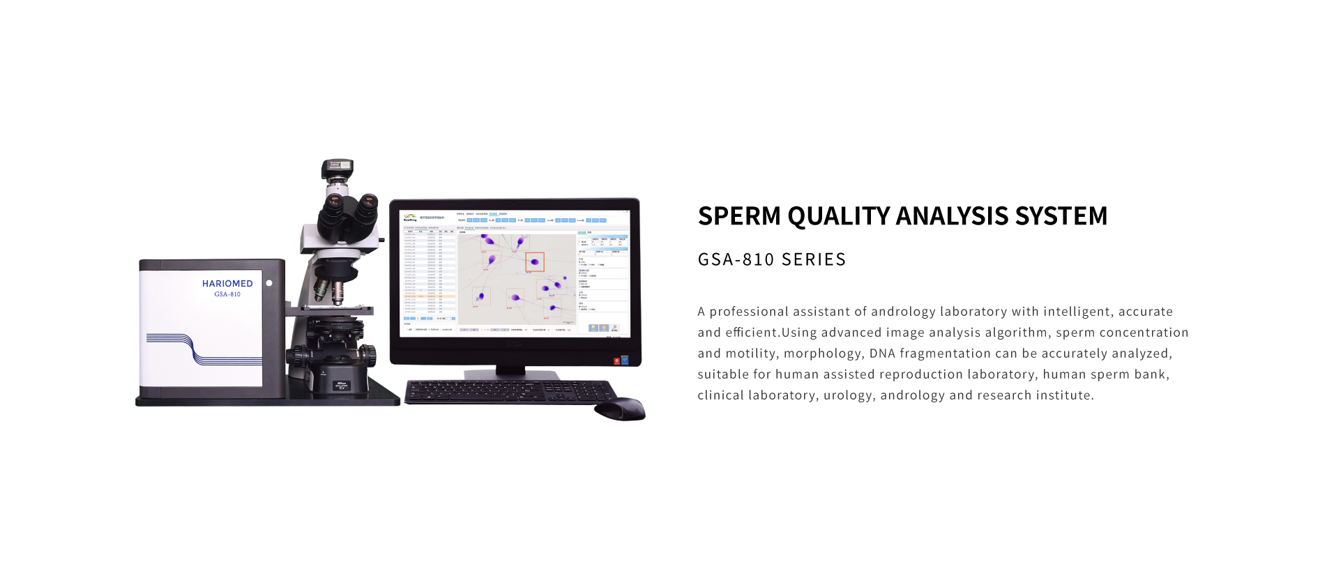 GSA-810 SERIES SPERM QUALITY ANALYSIS SYSTEM